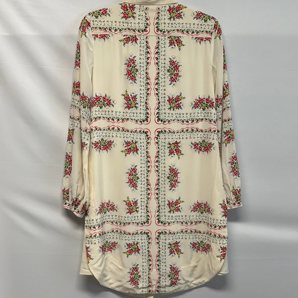 Tory Burch Cora Floral Silk Shirtdress Garden Veil Print Women's 2 - Picture 4 of 7
